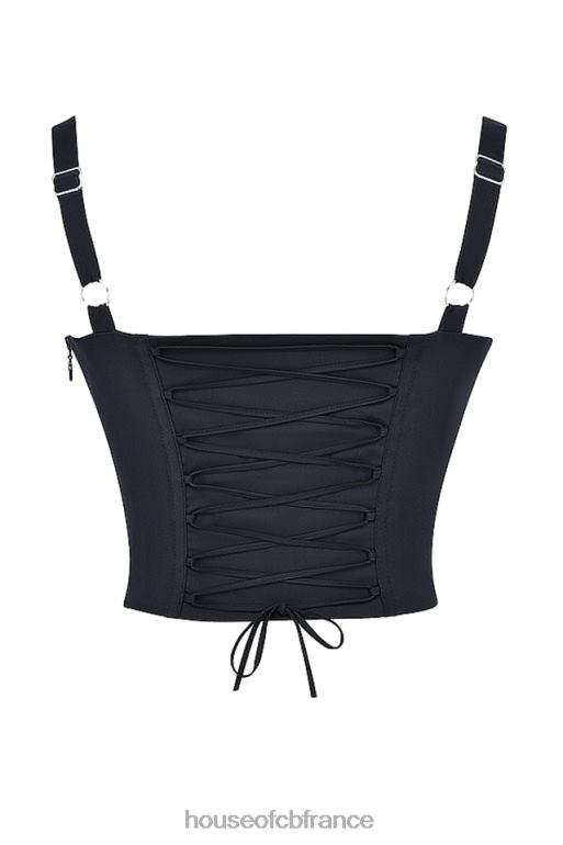 House of CB corset bustier noir analia N888H27 vêtements