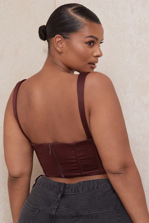 House of CB corset court en satin betsy raisin N888H98 vêtements