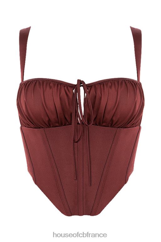 House of CB corset court en satin betsy raisin N888H98 vêtements