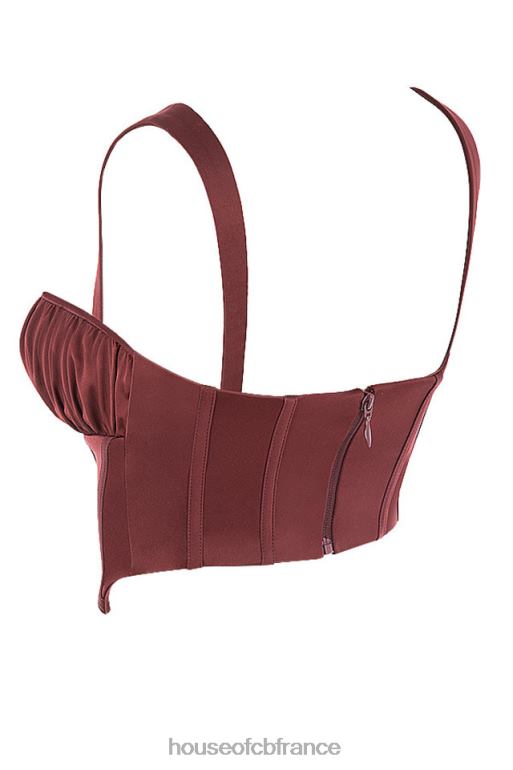 House of CB corset court en satin betsy raisin N888H98 vêtements