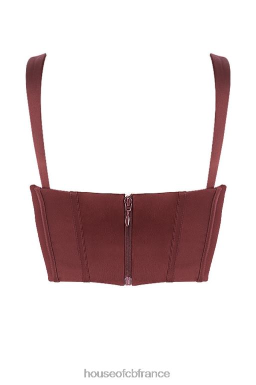 House of CB corset court en satin betsy raisin N888H98 vêtements