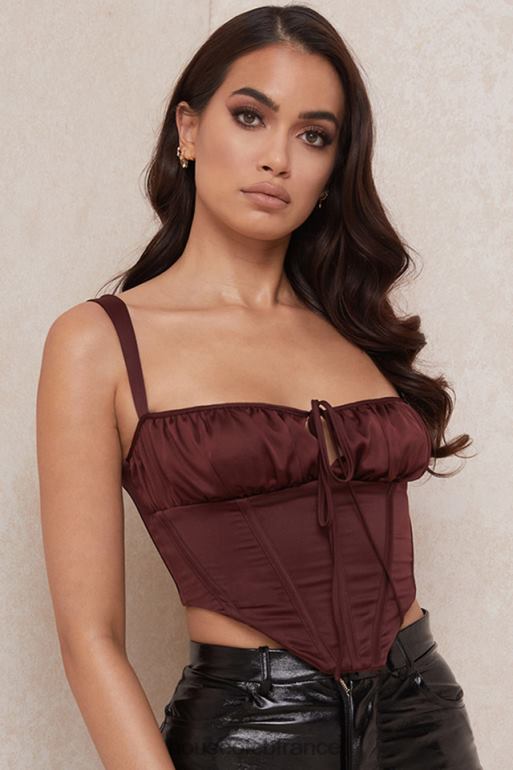 House of CB corset court en satin betsy raisin N888H98 vêtements