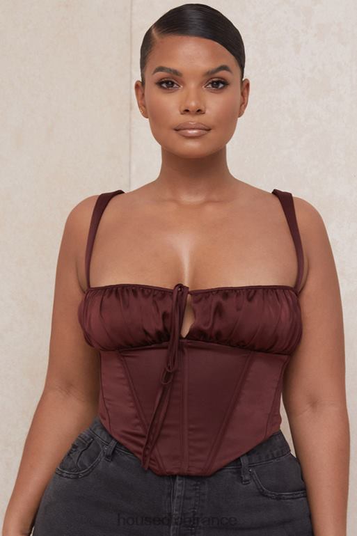 House of CB corset court en satin betsy raisin N888H98 vêtements