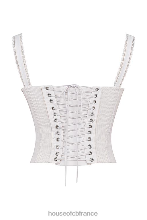 House of CB corset dos en dentelle blanche Gini N888H13 vêtements
