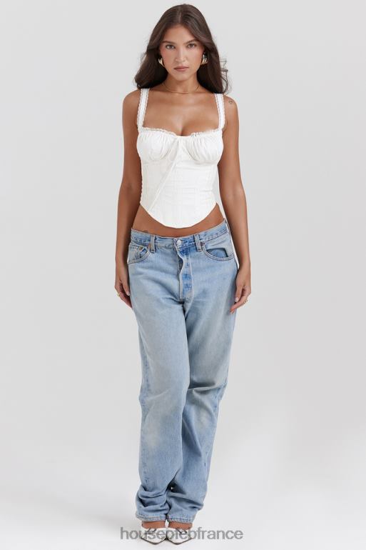 House of CB corset dos en dentelle blanche Gini N888H13 vêtements