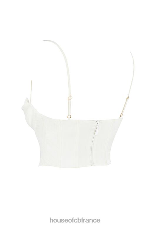 House of CB corset drapé en satin ivoire bea N888H84 vêtements
