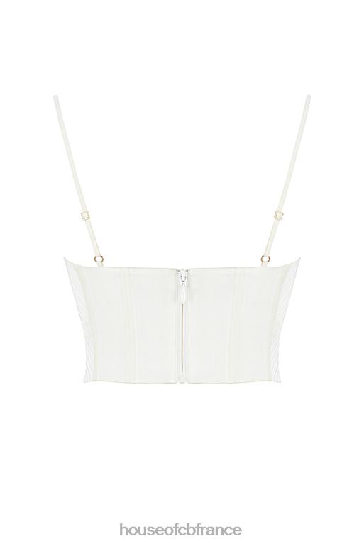 House of CB corset drapé en satin ivoire bea N888H84 vêtements