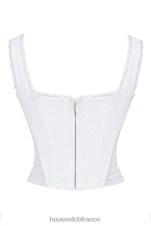 House of CB corset en broderie anglaise blanche catalina N888H21 vêtements