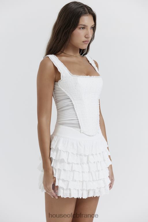 House of CB corset en broderie anglaise blanche catalina N888H21 vêtements