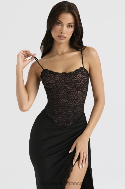 House of CB corset en dentelle noire romina N888H39 vêtements