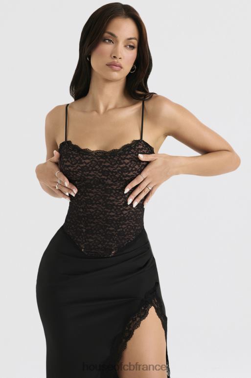 House of CB corset en dentelle noire romina N888H39 vêtements
