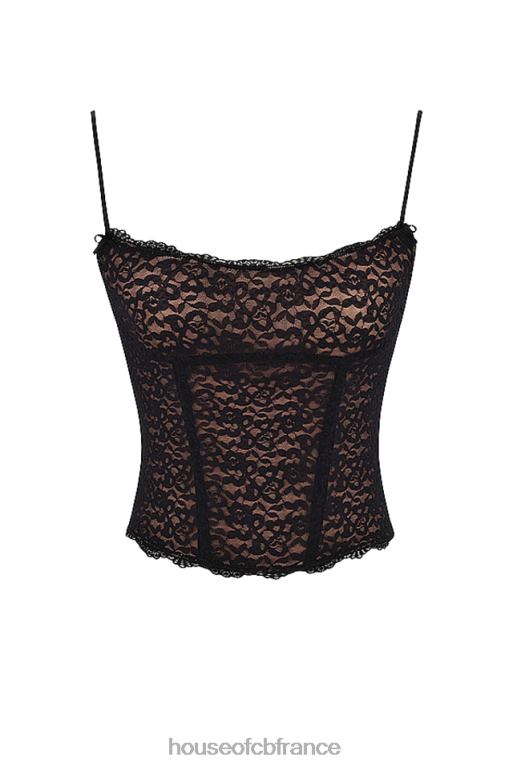 House of CB corset en dentelle noire romina N888H39 vêtements