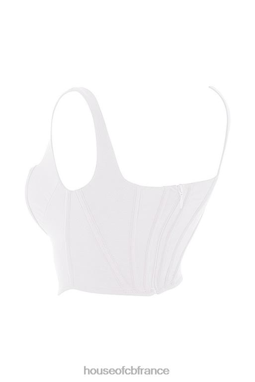 House of CB corset en maille blanche ninetta N888H89 vêtements
