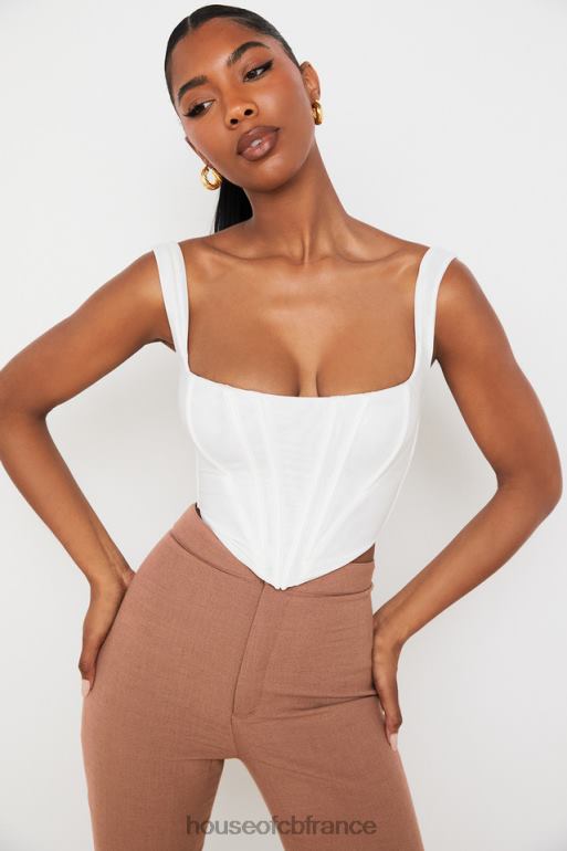House of CB corset en maille blanche ninetta N888H89 vêtements