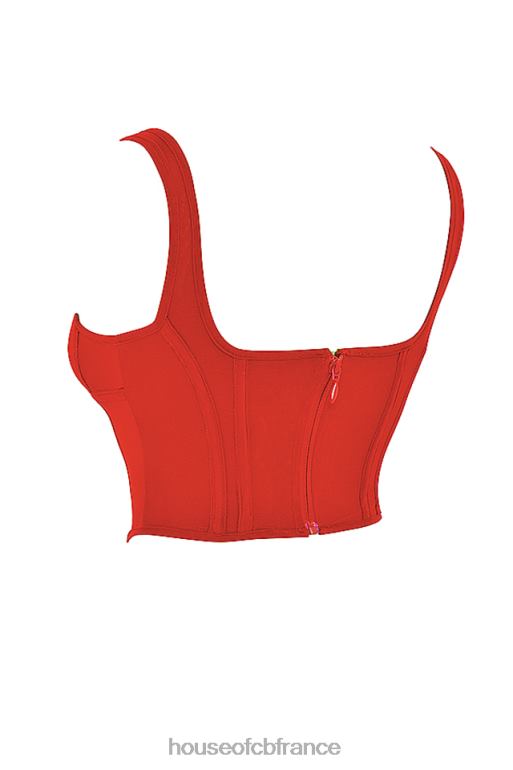 House of CB corset en maille écarlate edetta N888H67 vêtements