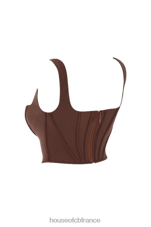 House of CB corset en maille chocolat ninetta N888H92 vêtements