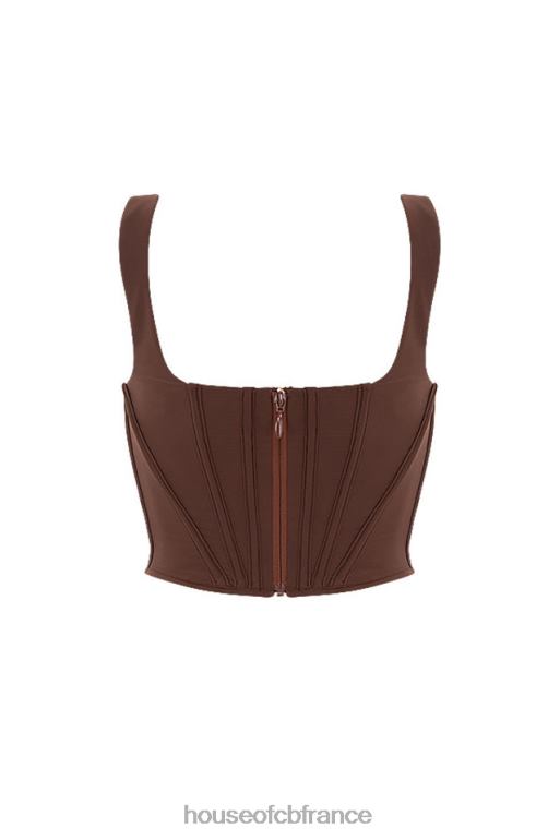 House of CB corset en maille chocolat ninetta N888H92 vêtements