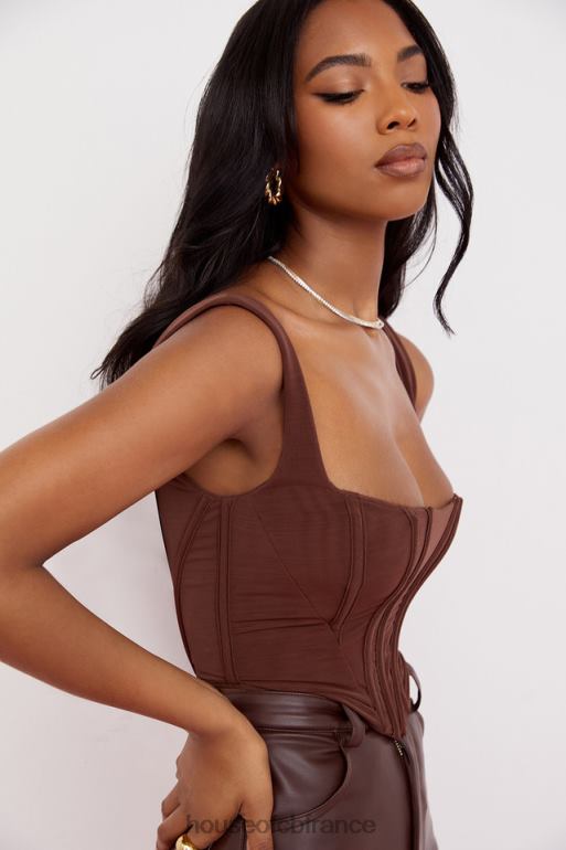 House of CB corset en maille chocolat ninetta N888H92 vêtements