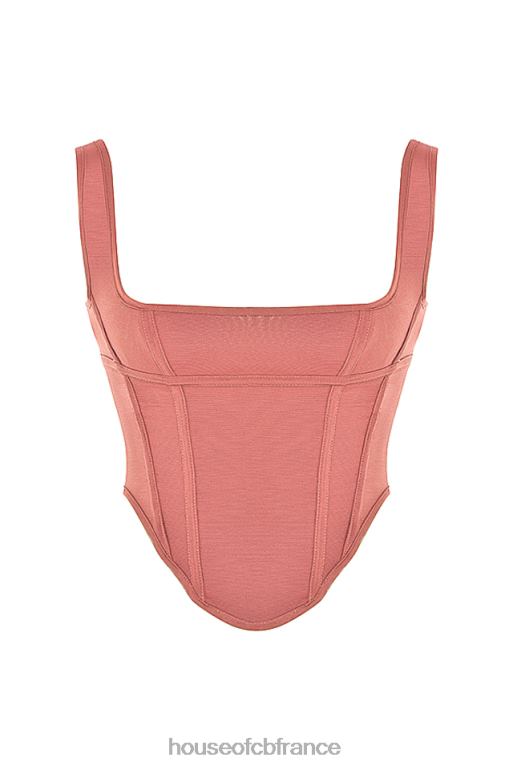 House of CB corset en maille edetta rose N888H73 vêtements