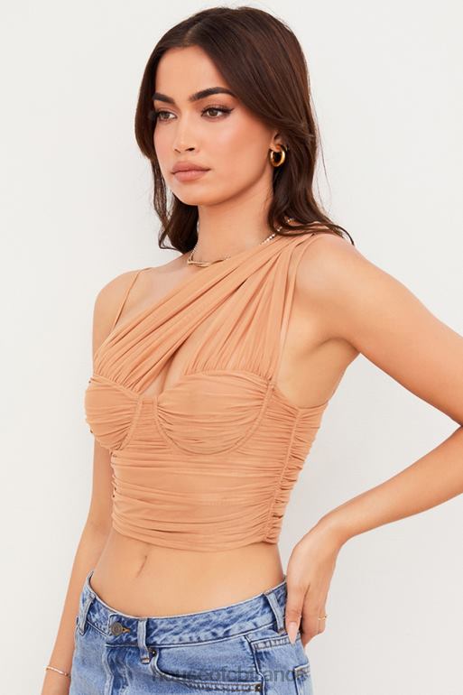 House of CB corset en maille froncée beige eliana N888H78 vêtements