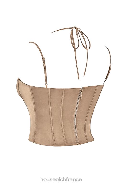 House of CB corset en satin chantelle latte N888H60 vêtements