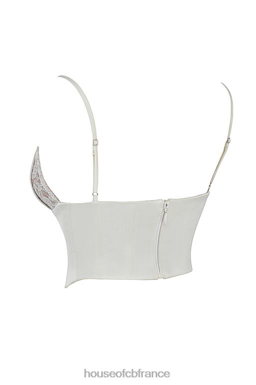 House of CB corset en satin et dentelle ivoire Emilee N888H53 vêtements