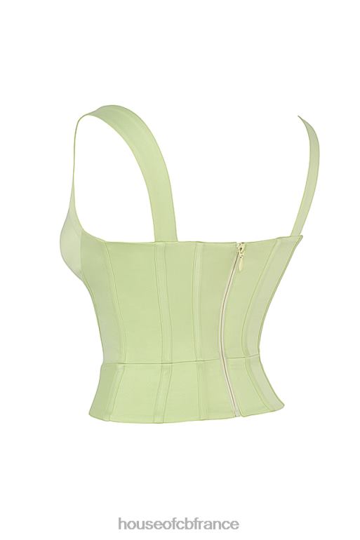 House of CB corset en satin liberty citron vert N888H79 vêtements