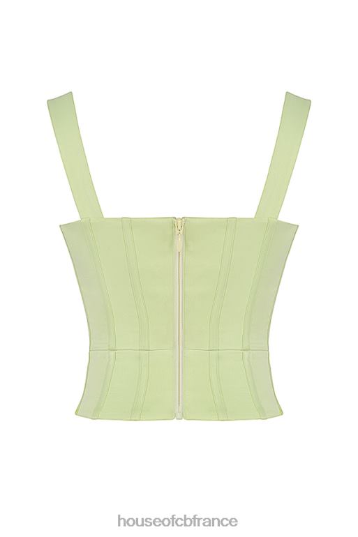 House of CB corset en satin liberty citron vert N888H79 vêtements