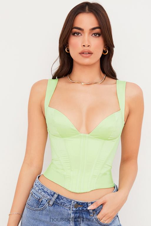 House of CB corset en satin liberty citron vert N888H79 vêtements