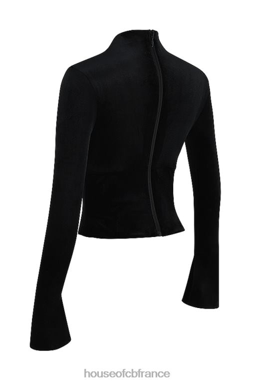 House of CB corset en velours noir leonora N888H33 vêtements