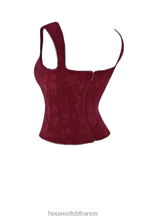 House of CB corset fleuri paris merlot N888H7 vêtements