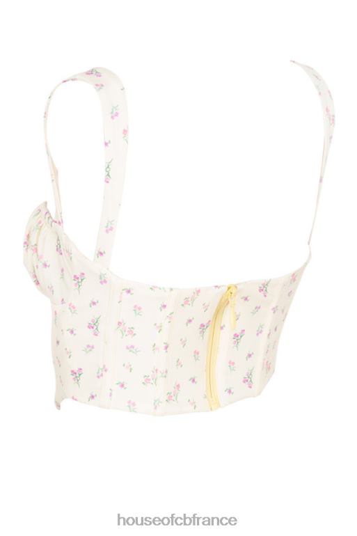 House of CB corset floral gène citron N888H106 vêtements