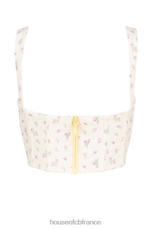 House of CB corset floral gène citron N888H106 vêtements