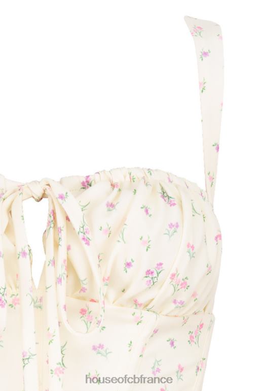 House of CB corset floral gène citron N888H106 vêtements