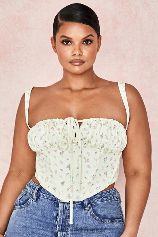 House of CB corset floral gène citron N888H106 vêtements