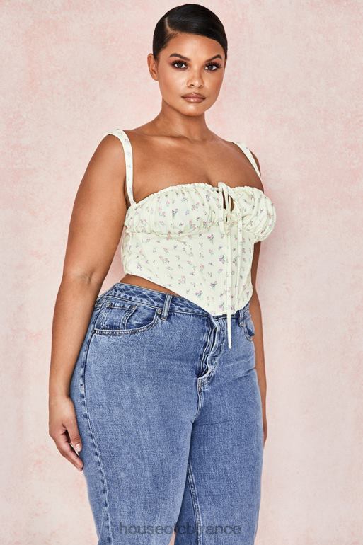House of CB corset floral gène citron N888H106 vêtements