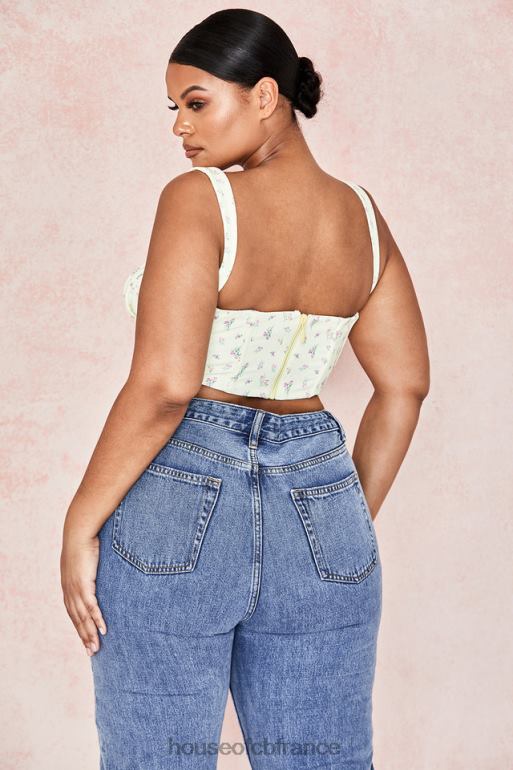 House of CB corset floral gène citron N888H106 vêtements