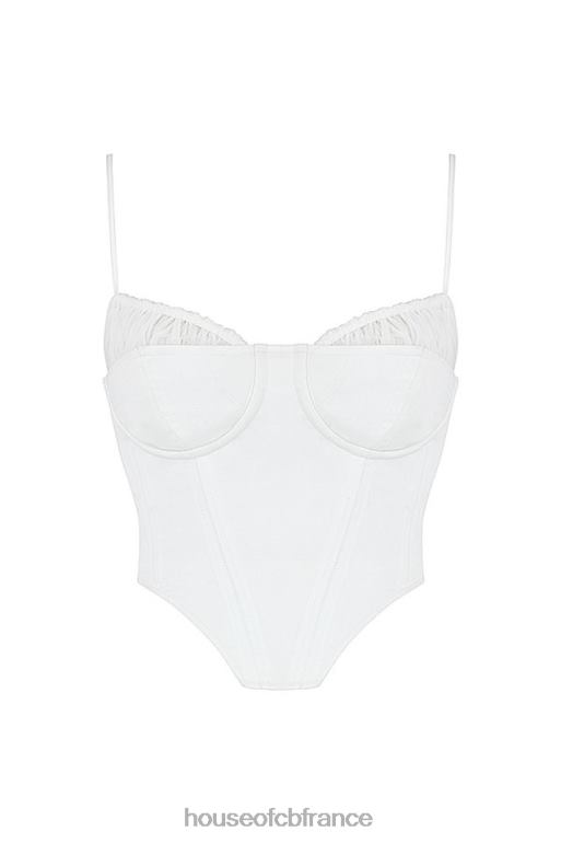 House of CB corset froncé blanc emiliana N888H83 vêtements
