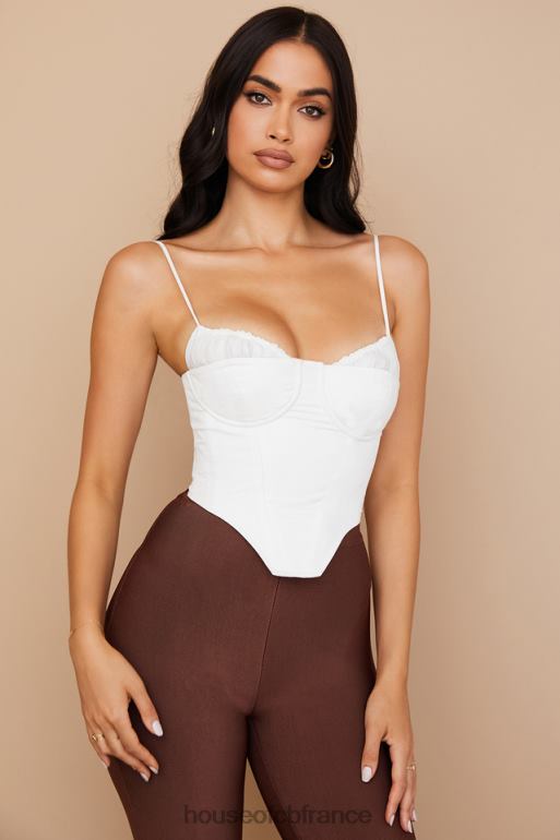 House of CB corset froncé blanc emiliana N888H83 vêtements