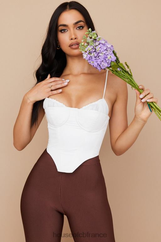 House of CB corset froncé blanc emiliana N888H83 vêtements