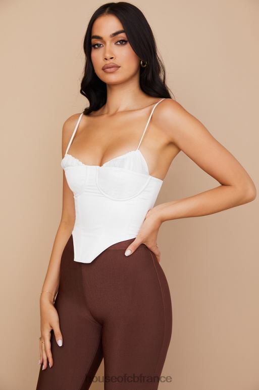 House of CB corset froncé blanc emiliana N888H83 vêtements