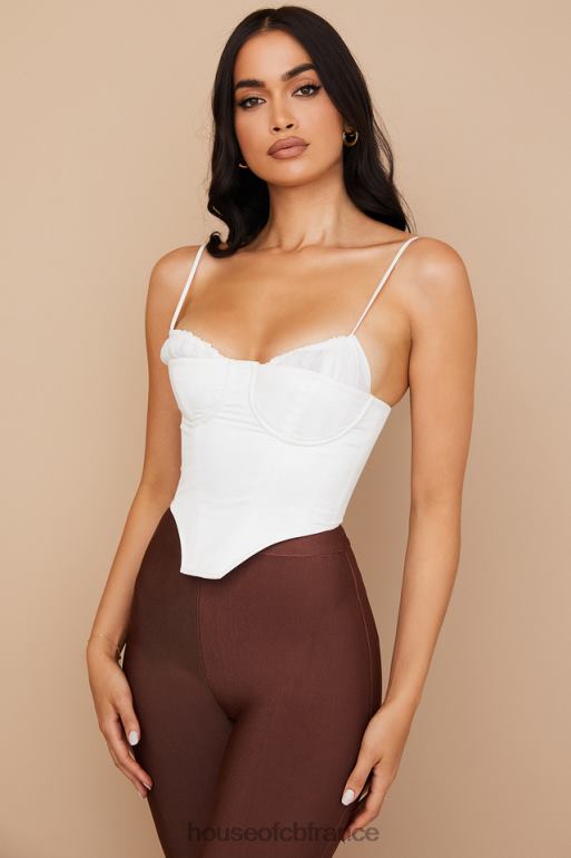 House of CB corset froncé blanc emiliana N888H83 vêtements
