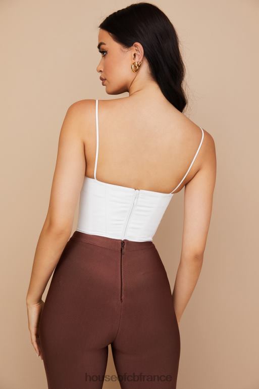 House of CB corset froncé blanc emiliana N888H83 vêtements