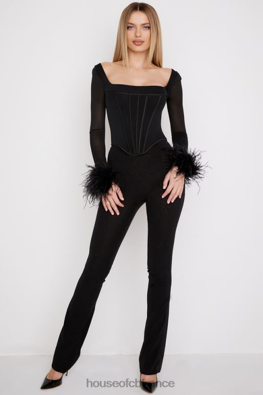 House of CB corset garni de maille noire Stella N888H70 vêtements