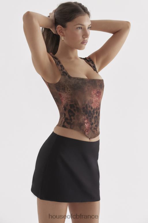 House of CB corset imprimé fleuri Kalina N888H29 vêtements
