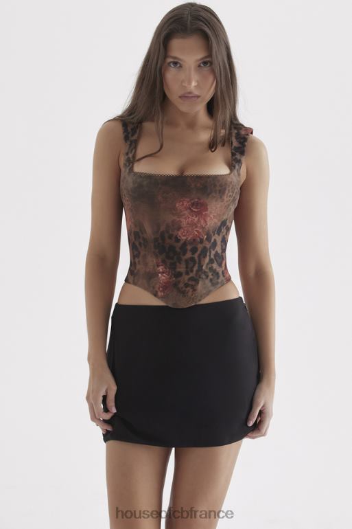 House of CB corset imprimé fleuri Kalina N888H29 vêtements