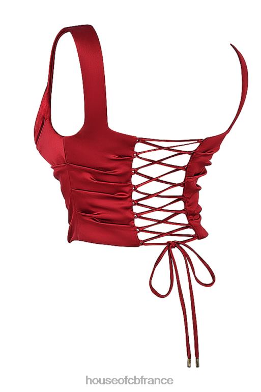 House of CB corset à lacets au dos una rubis N888H1 vêtements
