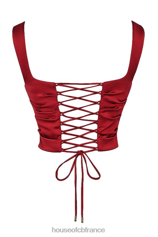 House of CB corset à lacets au dos una rubis N888H1 vêtements
