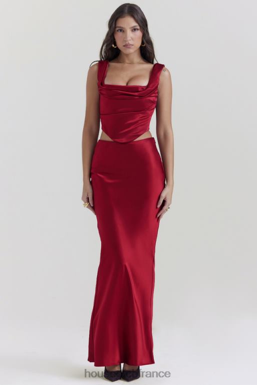 House of CB corset à lacets au dos una rubis N888H1 vêtements