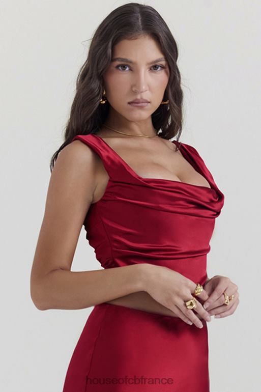 House of CB corset à lacets au dos una rubis N888H1 vêtements